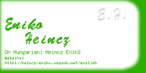 eniko heincz business card